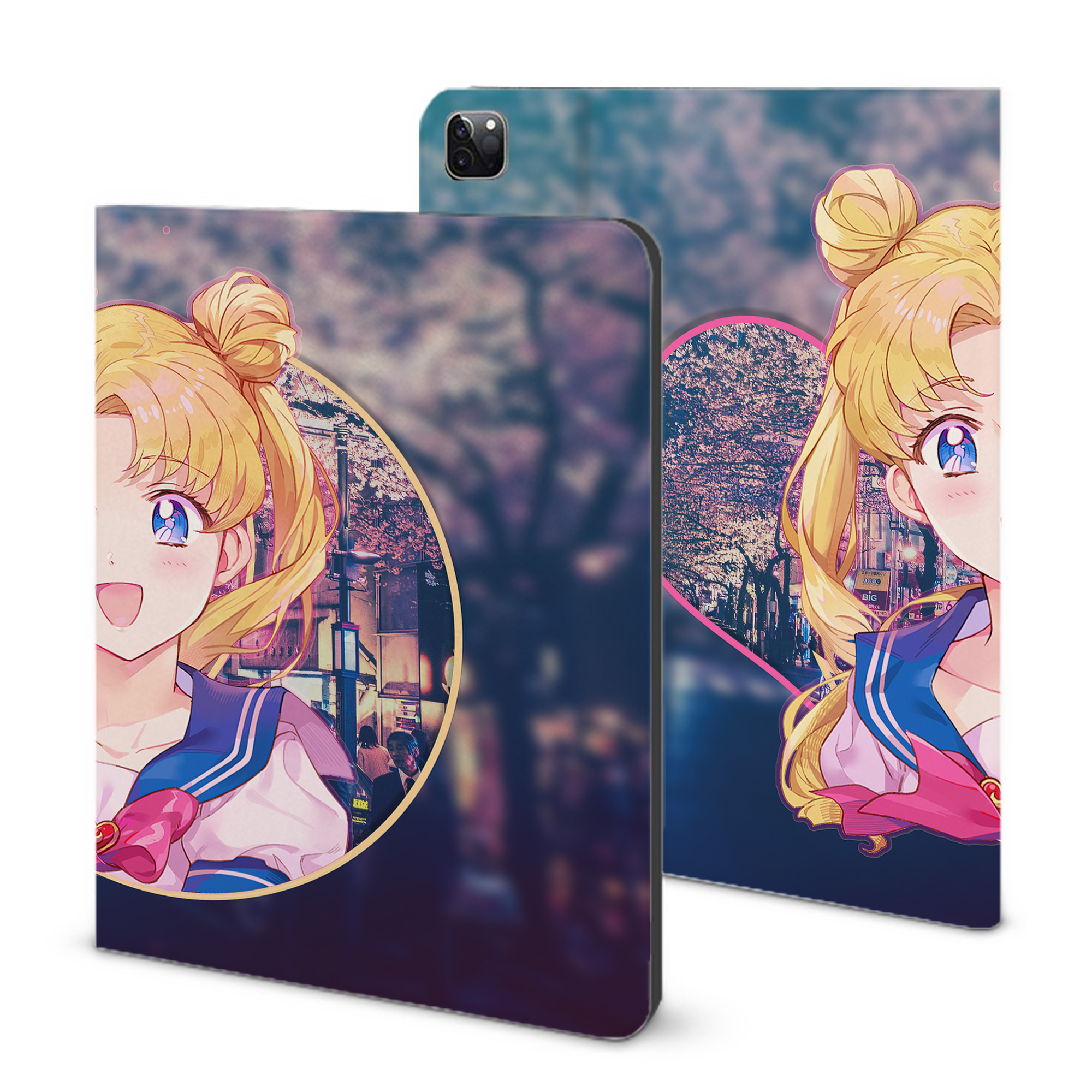 （画像用） 美少女戦士セーラームーン Sailor Moon IPad ケース ブック型 PUレザー TPU 耐衝撃 軽量 薄型 ペン収納なし 全面保護 IPad 各モデル対応